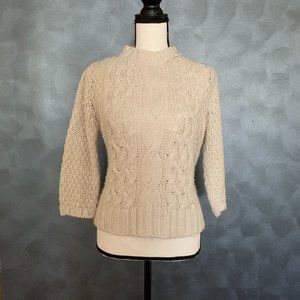 Zara Chunky Cable Knit Sweater M